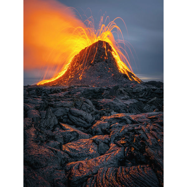 Erupting volcano