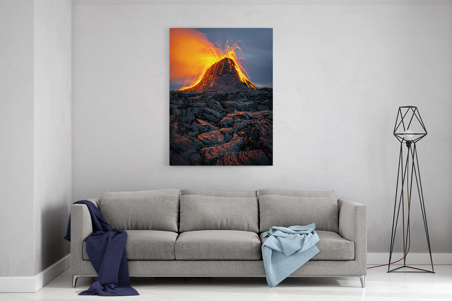 Erupting volcano