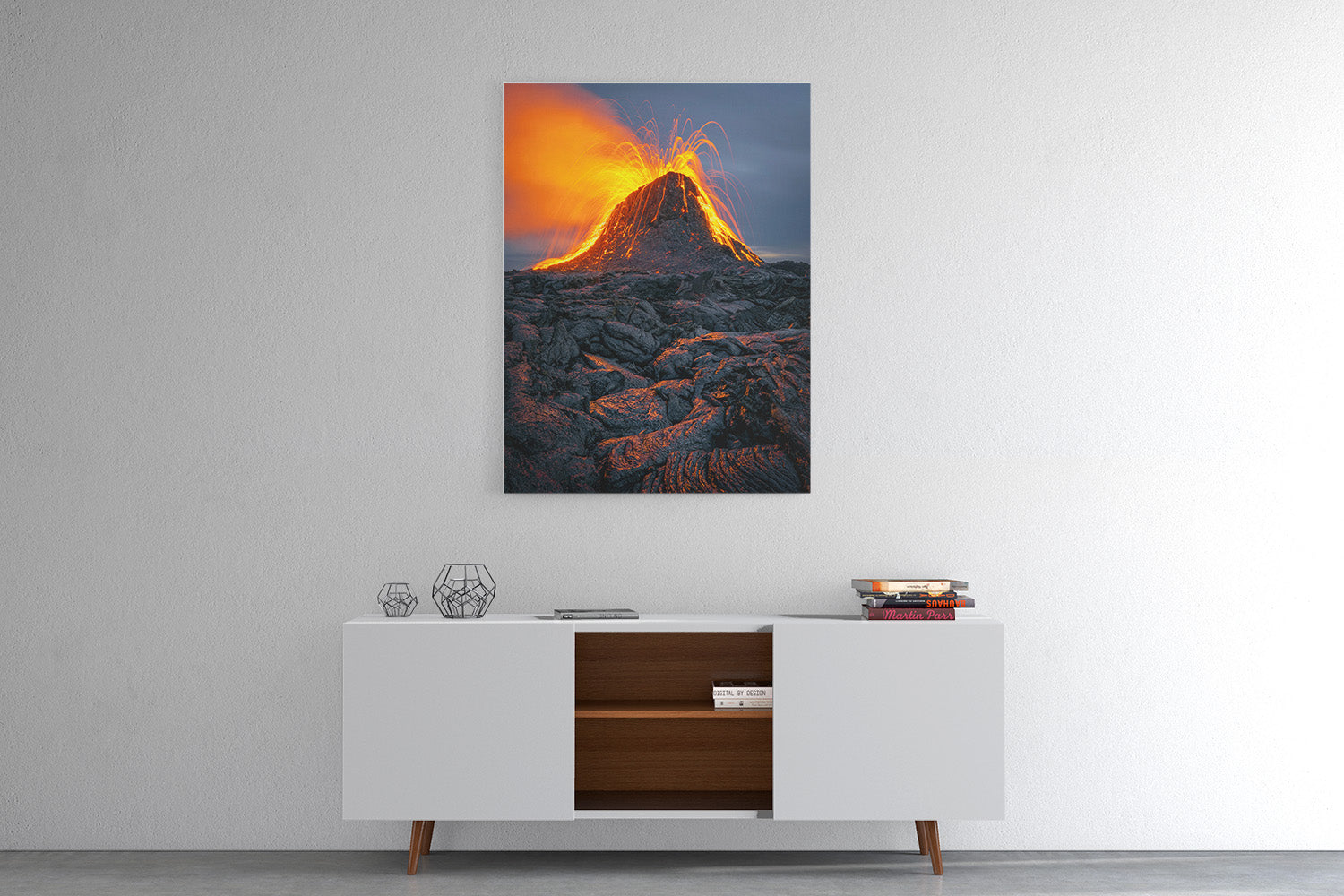 Erupting volcano